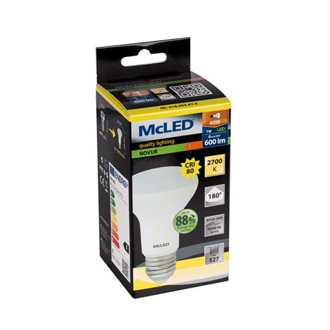 ML-318.004.87.0 LED žárovka R63 7W, 2700K, E27, CRI80, vyz. úhel 120°, ? use 360° 600lm 2