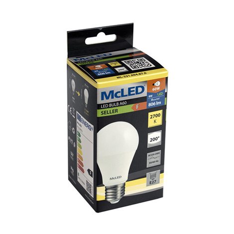 ML-321.094.87.0 LED žárovka 8W, E27, 2700K, CRI80, vyz. úhel 200°, ? use 360° 806lm 2