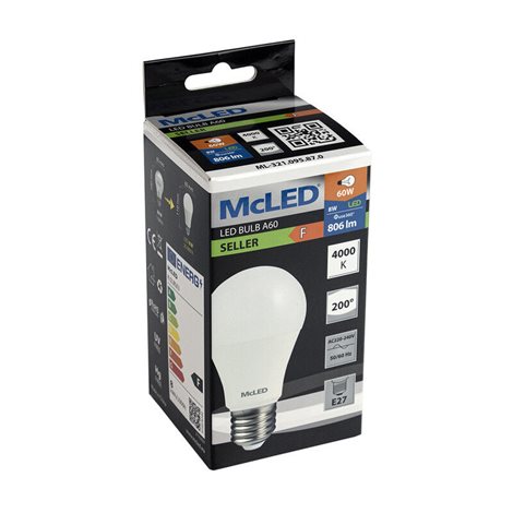 ML-321.095.87.0 LED žárovka 8W, E27, 4000K, CRI80, vyz. úhel 200°, ? use 360° 806lm 5
