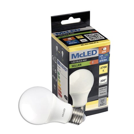 ML-321.096.87.0 LED žárovka 4,8W, E27, 2700K, CRI80, vyz. úhel 200°, ? use 360° 470lm 2