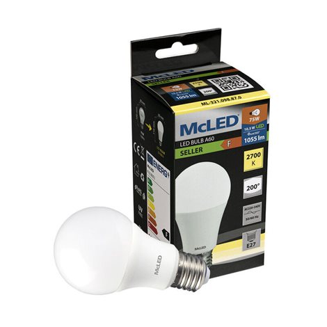 ML-321.098.87.0 LED žárovka 10,5W, E27, 2700K, CRI80, vyz. úhel 200°, ? use 360° 1055lm 2