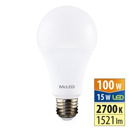 ML-321.100.87.0 LED žárovka 15W, E27, 2700K, CRI80, vyz. úhel 200°, ? use 360° 1521lm