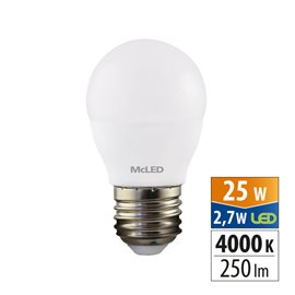 ML-324.036.87.0 LED žárovka kapka 2,7W, E27, 4000K, CRI80, vyz. úhel 200°, ? use 360° 250lm