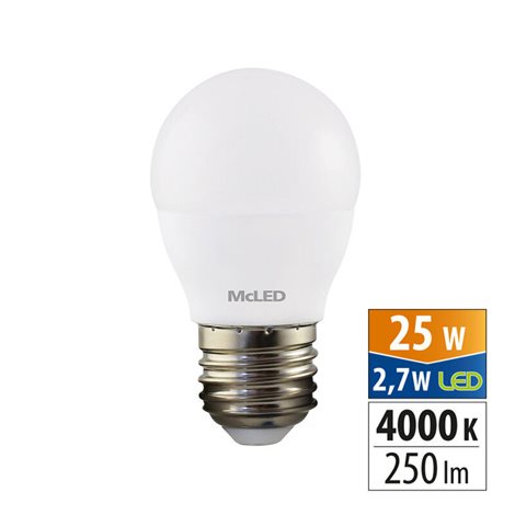 ML-324.036.87.0 LED žárovka kapka 2,7W, E27, 4000K, CRI80, vyz. úhel 200°, ? use 360° 250lm 1