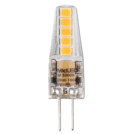 ML-325.004.92.0 LED žárovka G4, 12VAC/DC, 2W, 3000K, CRI80, vyz. úhel 300°, ? use 360° 220lm 8