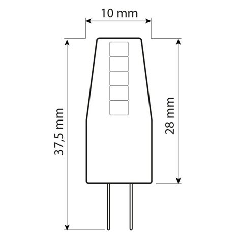 ML-325.004.92.0 LED žárovka G4, 12VAC/DC, 2W, 3000K, CRI80, vyz. úhel 300°, ? use 360° 220lm 3