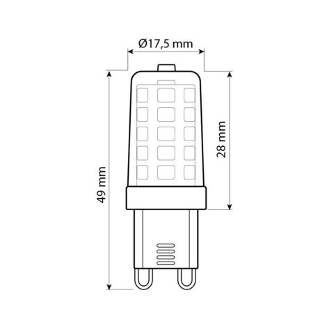ML-326.003.92.0 LED žárovka G9, 3,5W, 3000K, CRI80, vyz. úhel 300°, ? use 360° 350lm 5