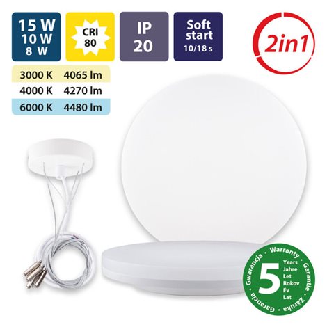 ML-411.018.91.0-S LED závěsné svítidlo Casablanca 36, 36W, 3CCT (3000K, 4000K, 6000K), 150°, IP20 2