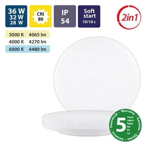 ML-411.018.91.0 LED svítidlo Casablanca 36, 36W, 3CCT (3000K, 4000K, 6000K), 150°, IP54 2