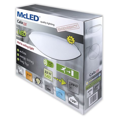 ML-411.210.32.0 LED svítidlo Cala 32 E, 32 W, 4000 K, IP44, s nouzovým modulem 1,5 h 9