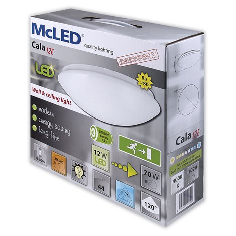 ML-411.212.32.0 LED svítidlo Cala 12 E, 12 W, 4000 K, IP44, s nouzovým modulem 1,5 h 8