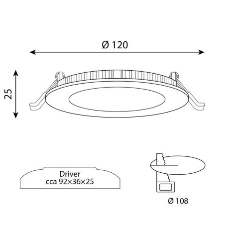 ML-412.011.33.1 LED podhledové svítidlo Toro R9, 9W, 4000K, černá barva svítidla 8