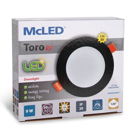 ML-412.011.33.1 LED podhledové svítidlo Toro R9, 9W, 4000K, černá barva svítidla 9