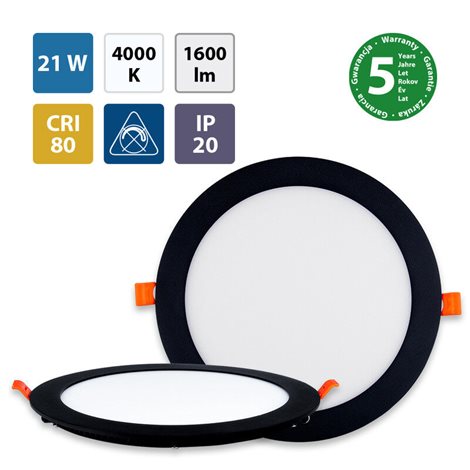 ML-412.017.33.1 LED podhledové svítidlo Toro R21, 21W, 4000K, černá barva svítidla 1