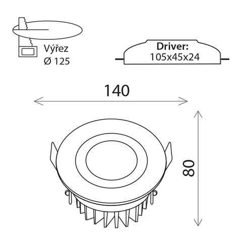 ML-412.035.33.0 LED podhledové svítidlo Sima 30, 30 W, 4000 K 7
