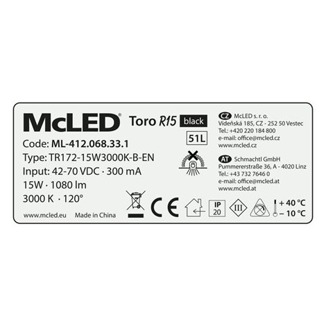 ML-412.068.33.1 LED podhledové svítidlo Toro R15, 15W, 3000K, černá barva svítidla 4