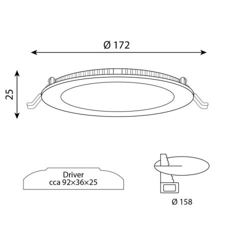 ML-412.068.33.1 LED podhledové svítidlo Toro R15, 15W, 3000K, černá barva svítidla 2