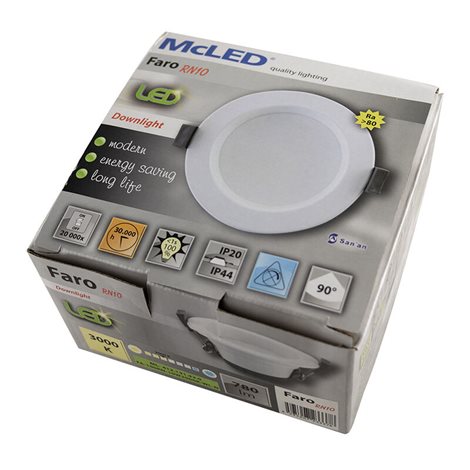 ML-412.131.32.0 LED podhledové svítidlo Faro RN10 10 W, 3000 K, IP44, bílá barva 6