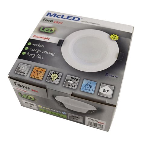 ML-412.132.32.0 LED podhledové svítidlo Faro RN10 10 W, 4000 K, IP44, bílá barva 3
