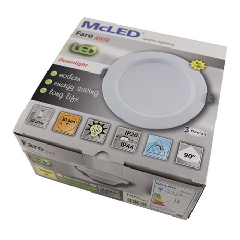 ML-412.133.32.0 LED podhledové svítidlo Faro RN18 18 W, 3000 K, IP44, bílá barva 2