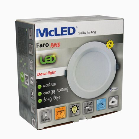 ML-412.134.32.0 LED podhledové svítidlo Faro RN18 18 W, 4000 K, IP44, bílá barva 12