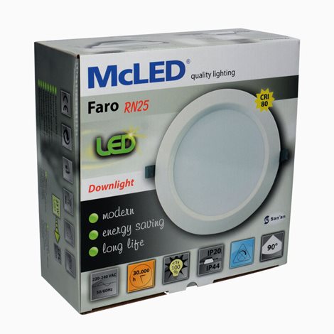 ML-412.136.32.0 LED podhledové svítidlo Faro RN25 25 W, 4000 K, IP44, bílá barva 13
