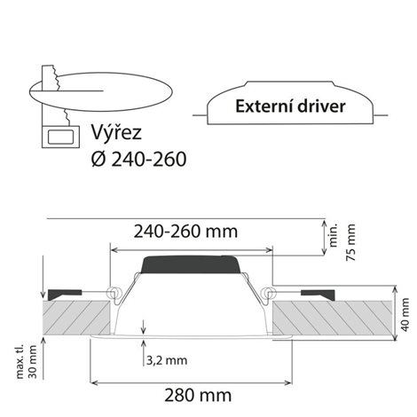 ML-412.138.32.0 LED podhledové svítidlo Faro RN40 40 W, 4000 K, IP44, bílá barva 14