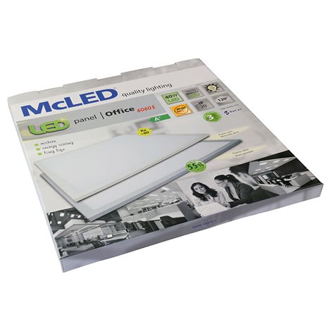 ML-413.321.32.0 LED svítidlo Office 6060 E, 40W, 4000K, stříbrná barva 2