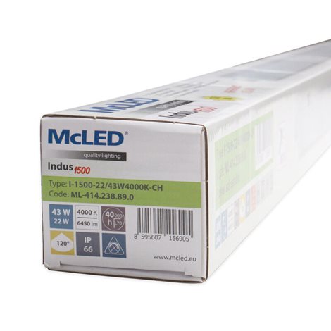 ML-414.238.89.0 LED prachotěsné svítidlo Indus 1500, 22/43 W, max 6450lm, 4000K, IP66 9