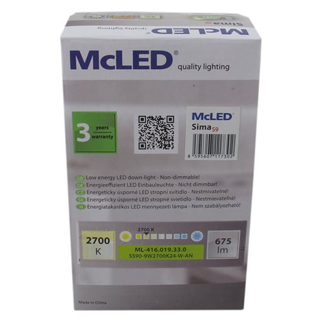ML-416.019.33.0 LED přisazené svítidlo Sima S9, 9 W, 2700 K 7