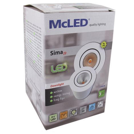 ML-416.019.33.0 LED přisazené svítidlo Sima S9, 9 W, 2700 K 10