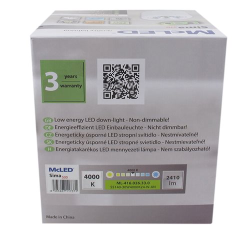 ML-416.026.33.0 LED přisazené svítidlo Sima S30, 30 W, 4000 K 7
