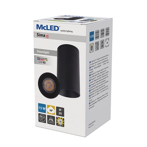 ML-416.028.33.1-38 LED svítidlo Sima 15 UGR, 15W, 4000K, 38°, IP20, CRI90, černá barva svítidla 4