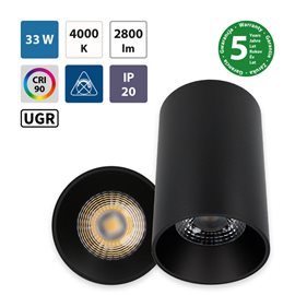 ML-416.032.33.1-38 LED svítidlo Sima 33 UGR, 33W, 4000K, 38°, IP20, CRI90, černá barva svítidla