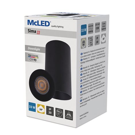 ML-416.032.33.1-38 LED svítidlo Sima 33 UGR, 33W, 4000K, 38°, IP20, CRI90, černá barva svítidla 10