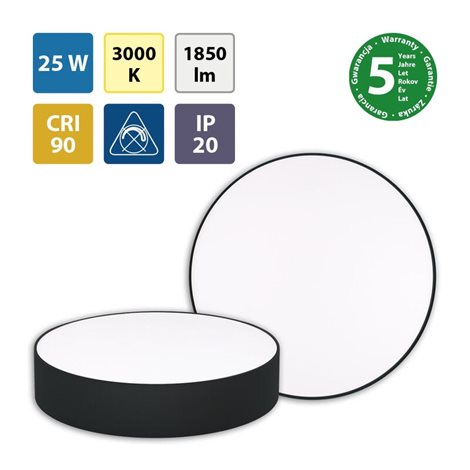 ML-416.061.33.0 LED svítidlo Mold R25, 25W, 3000K, IP20, CRI90, černá barva svítidla 1