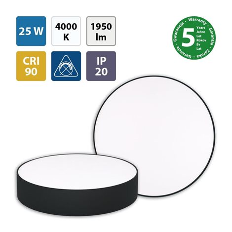 ML-416.062.33.0 LED svítidlo Mold R25, 25W, 4000K, IP20, CRI90, černá barva svítidla 1