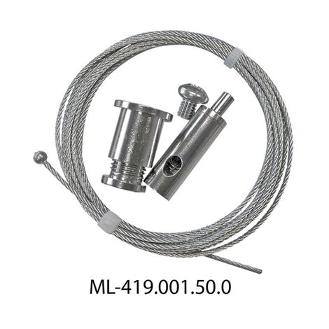 ML-419.001.50.0 Lankový závěs 2 m poniklovaná mosaz / ocelové lanko 5