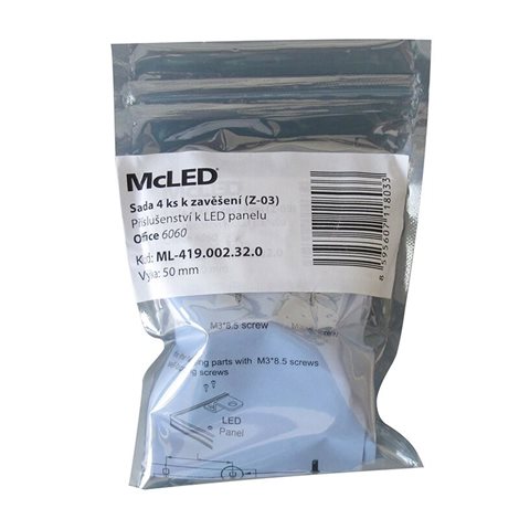ML-419.002.32.0 Sada 4 ks úchytů k zavěšení (Z-03), 50 mm 3