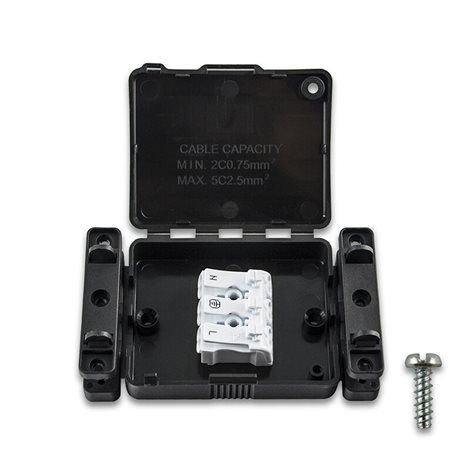 ML-419.024.77.0 Instalační box pro zapojení svítidel, 2x vstup, 1x výstup, 3 póly (L/N/PE) 2
