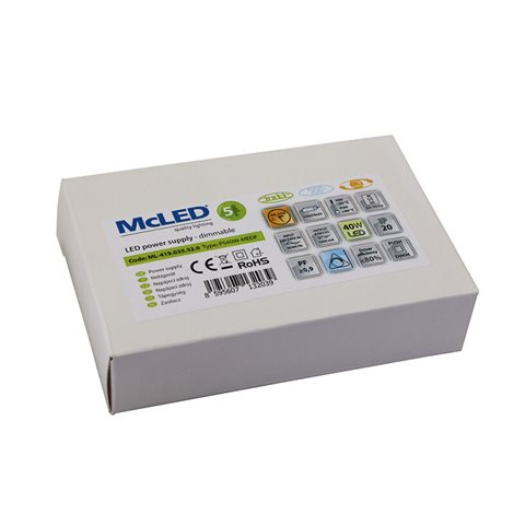 ML-419.035.32.0 DALI stmívatelný driver 40 W, PF 0,9, výstupní napětí DC9-57V, výstupní proud 2