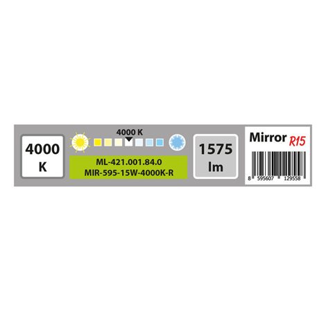 ML-421.001.84.0 LED svítidlo Mirror R15, 15W, 4000K, IP44, CRI90, stříbrná barva svítidla 3