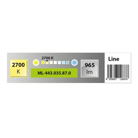ML-443.035.87.0 Kuchyňské LED svítidlo Line 10W, 2700K, 556mm, 965lm, přívod 1,8m 8