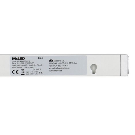 ML-443.035.87.0 Kuchyňské LED svítidlo Line 10W, 2700K, 556mm, 965lm, přívod 1,8m 3