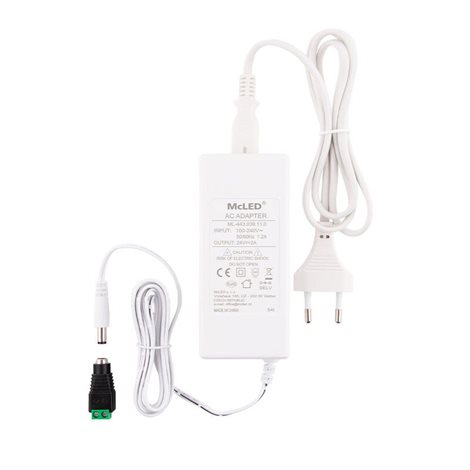 ML-443.039.11.0 EasyLine napájecí zdroj 48W, 24V bílý, kabel 1,5m s konektorem 5,5mm 5