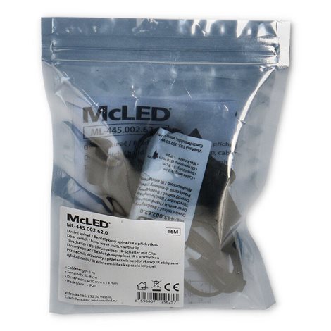 ML-445.002.62.0 Dveřní spínač / Bezdotykový spínač IR s příchytkou, 12/24 V DC, max. 3 A, 1 m 9
