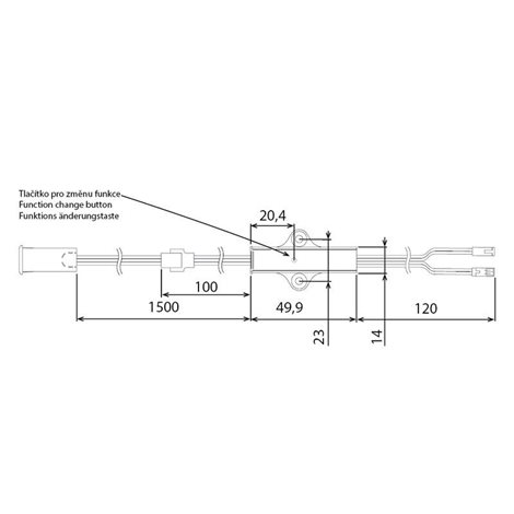 ML-445.002.62.0 Dveřní spínač / Bezdotykový spínač IR s příchytkou, 12/24 V DC, max. 3 A, 1 m 6