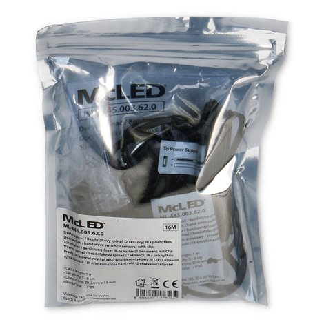 ML-445.003.62.0 Dveřní spínač / Bezdotykový spínač (2 senzory) IR s příchytkami 12/24 V DC, max. 3 A 7