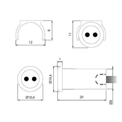 ML-445.003.62.0 Dveřní spínač / Bezdotykový spínač (2 senzory) IR s příchytkami 12/24 V DC, max. 3 A 8
