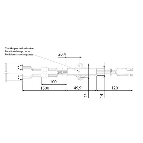 ML-445.003.62.0 Dveřní spínač / Bezdotykový spínač (2 senzory) IR s příchytkami 12/24 V DC, max. 3 A 2